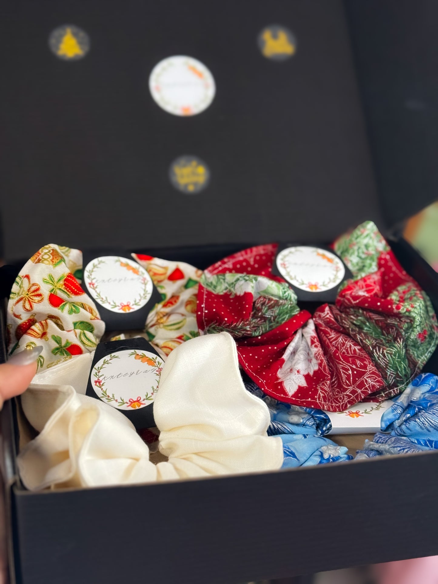 Big Scrunchies Gift Box Set Stella Exclusive Christmas Collection by Anteylas