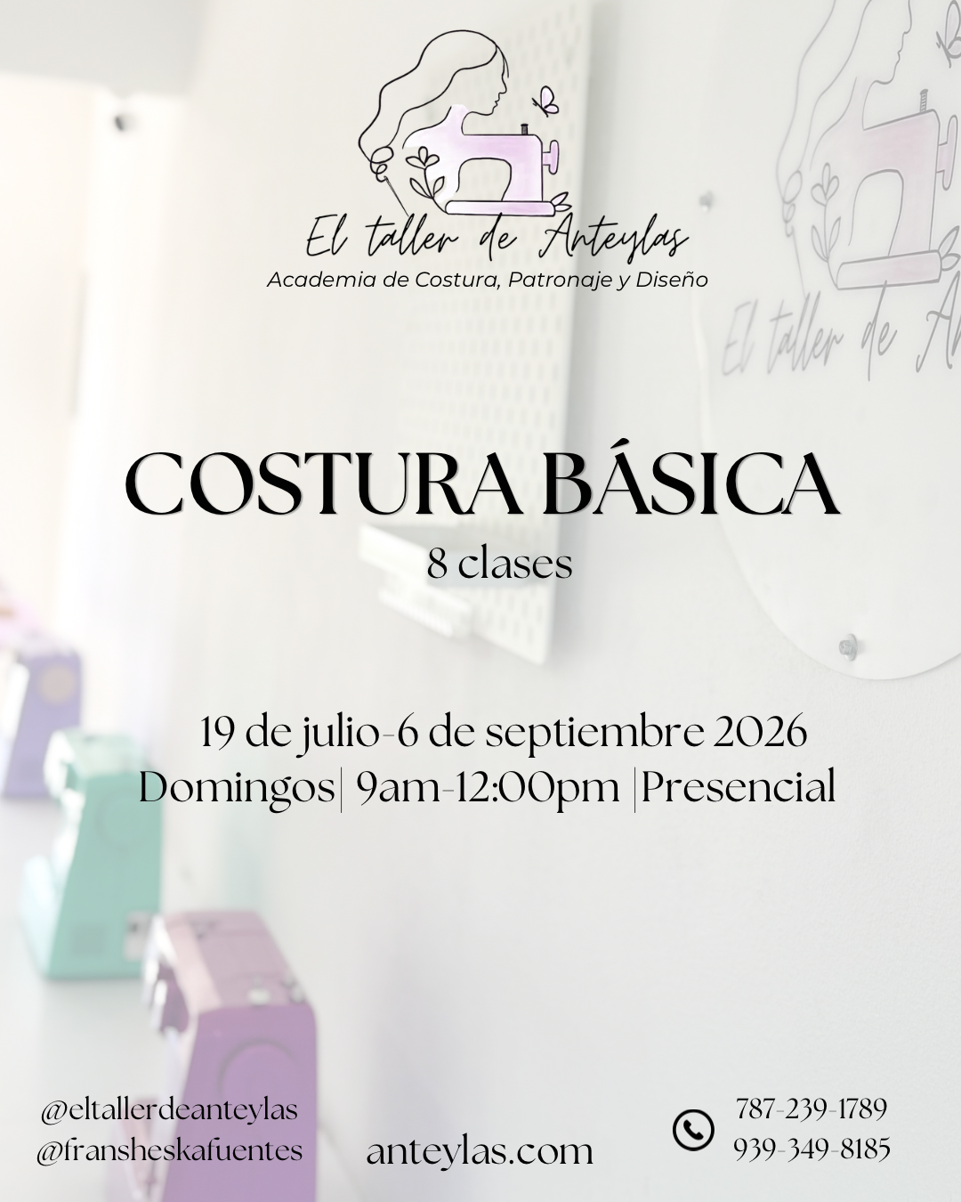 Curso de costura básica Grupo Domingo AM — Julio 2026