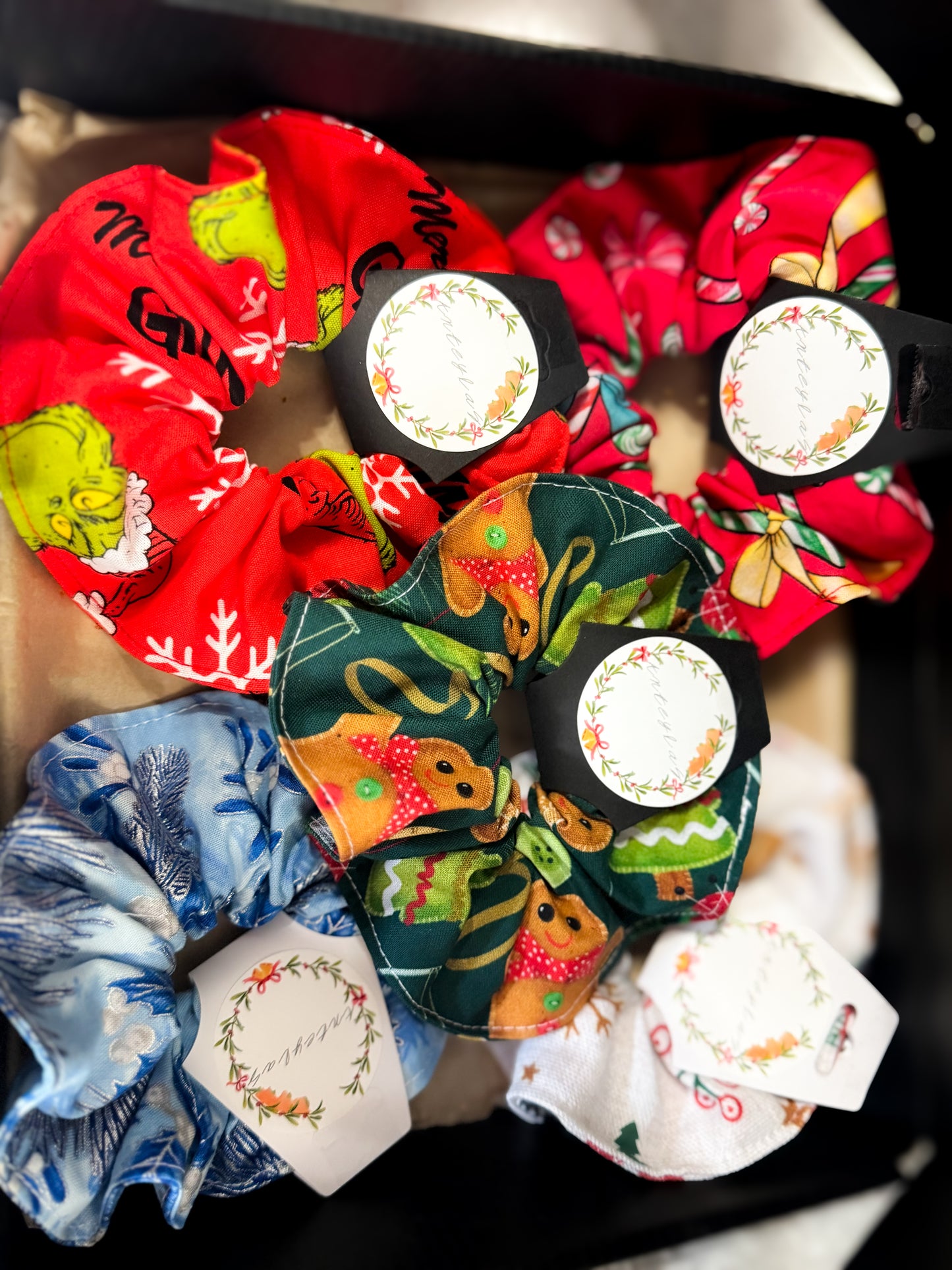 Scrunchies Gift Box Set Stella Exclusive Christmas Collection by Anteylas