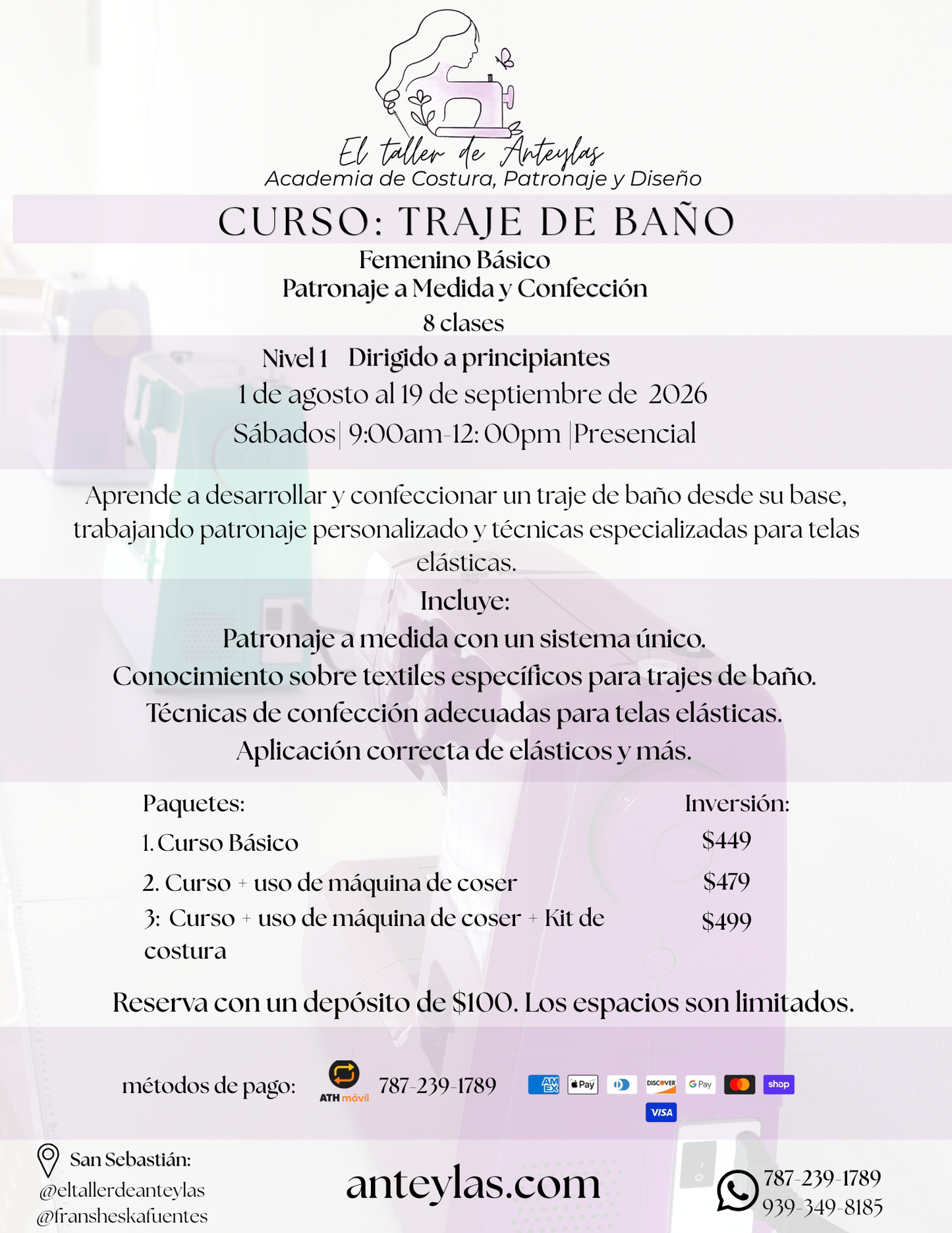 Traje de Baño Básico Femenino: Patronaje a Medida y Confección