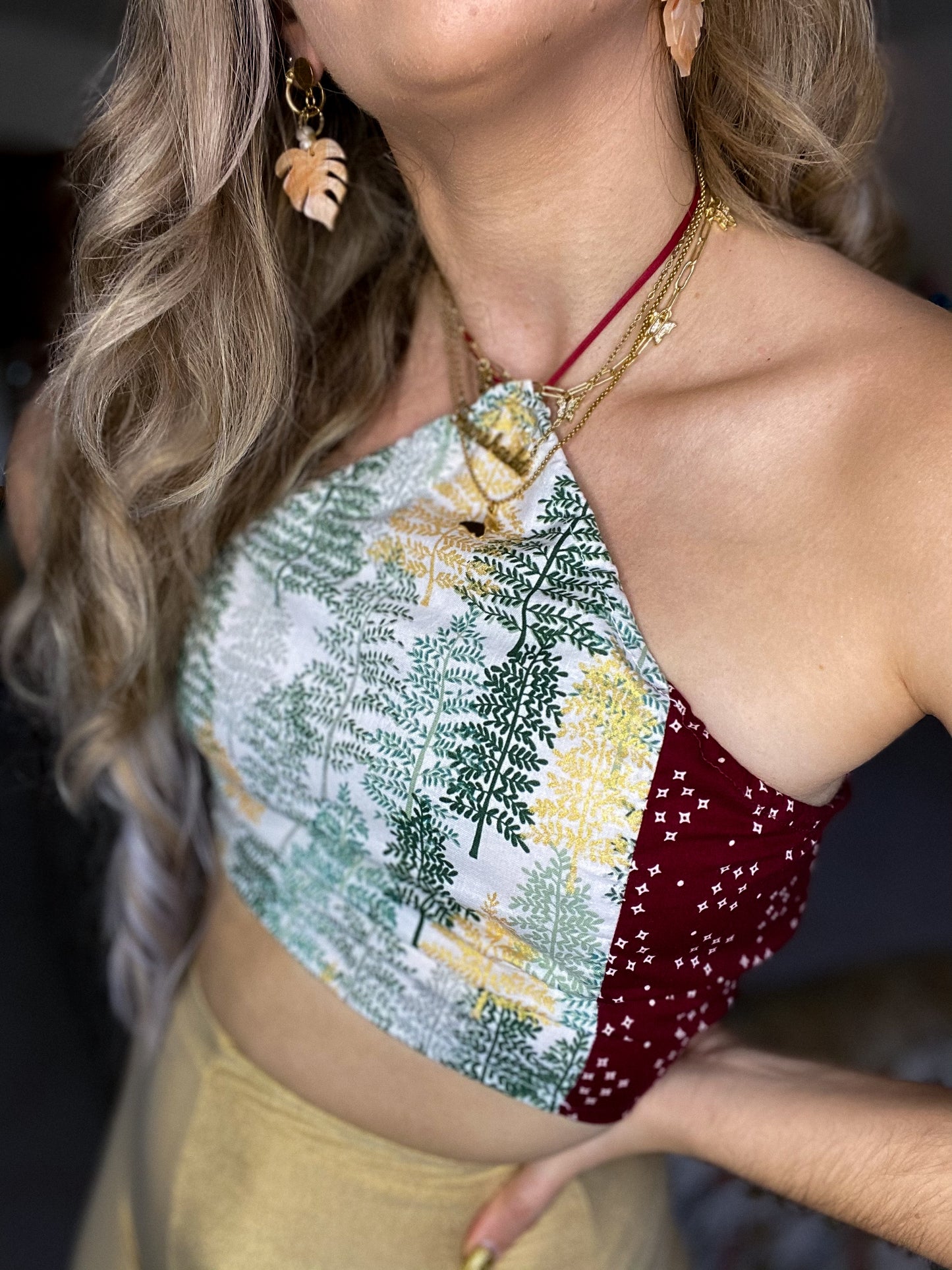 Xmas tree Crop Top One Size (xsmall-Large)