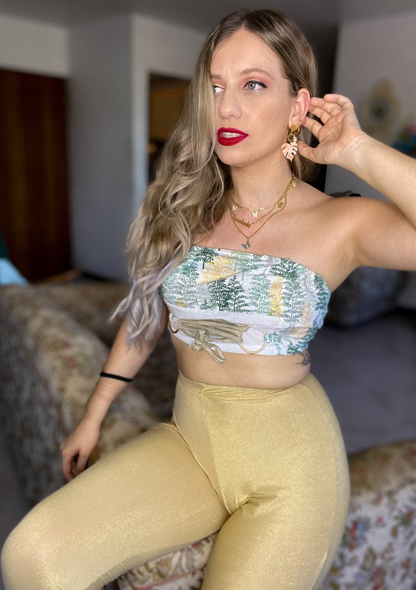 Holly Xmas Crop Top