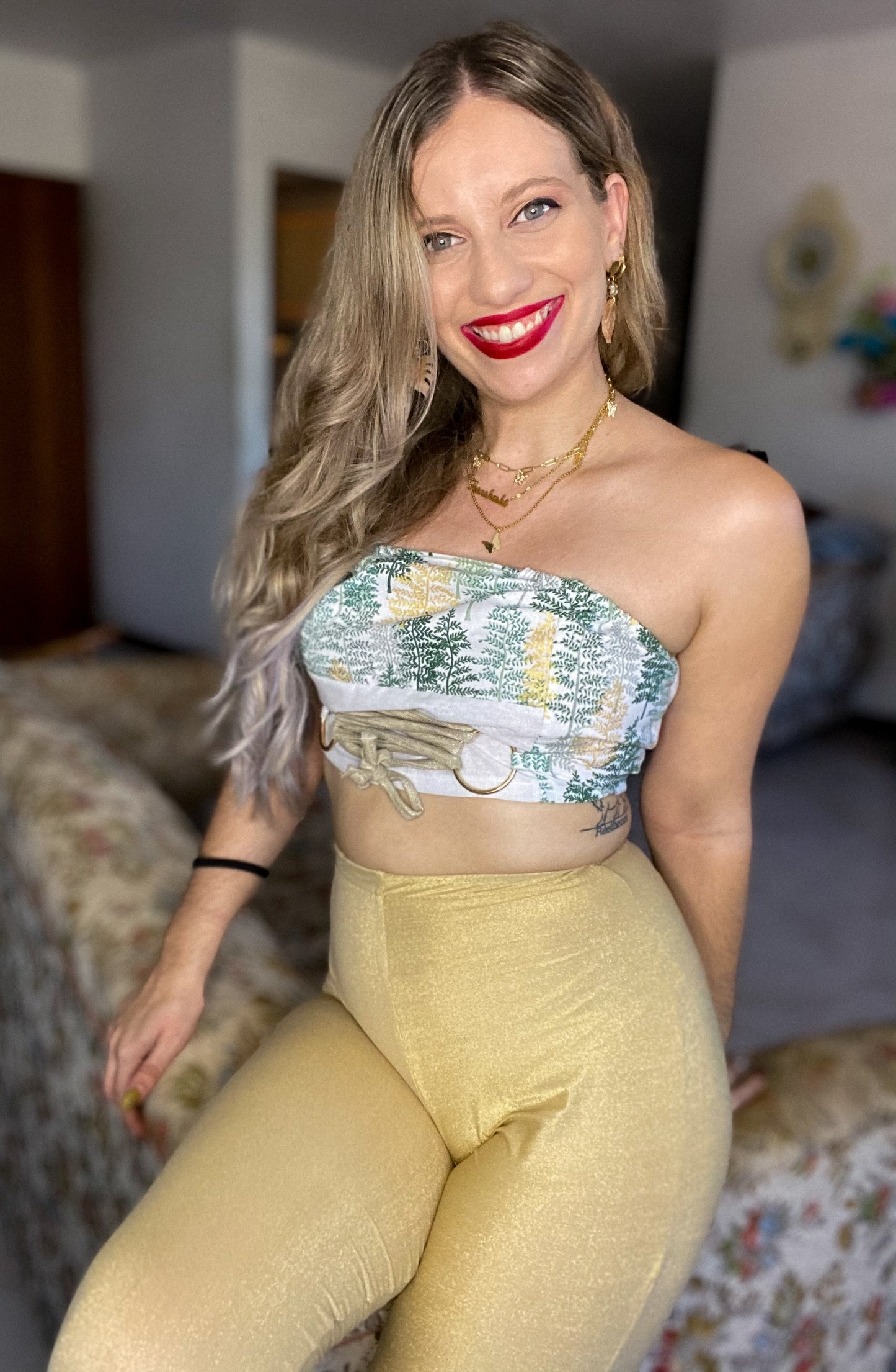 Holly Xmas Crop Top