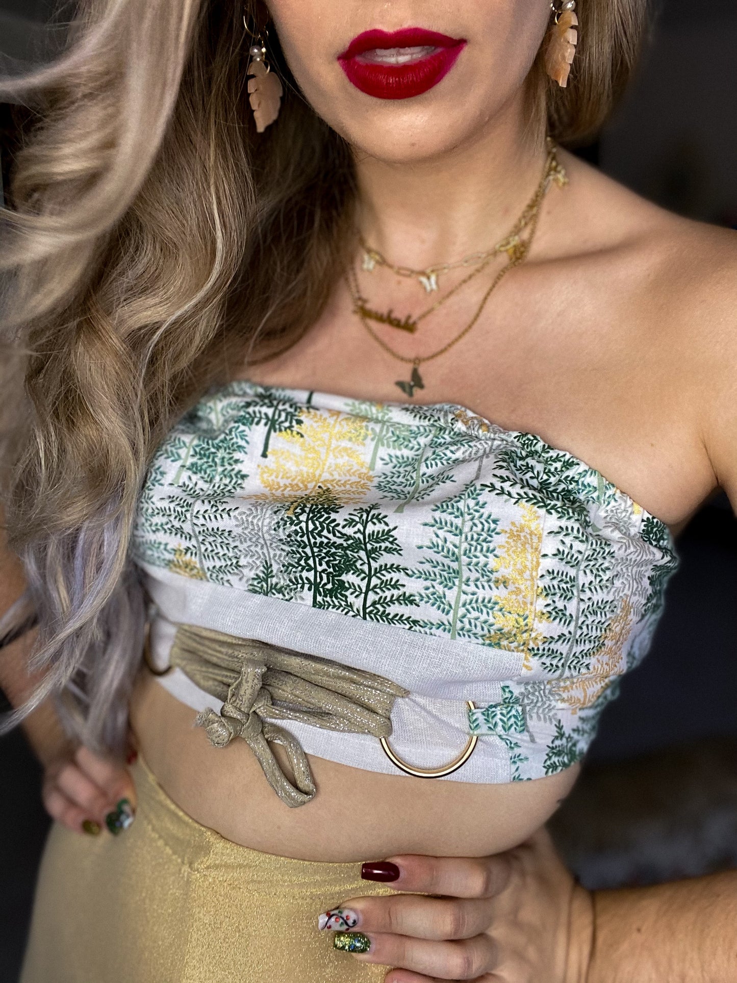 Holly Xmas Crop Top