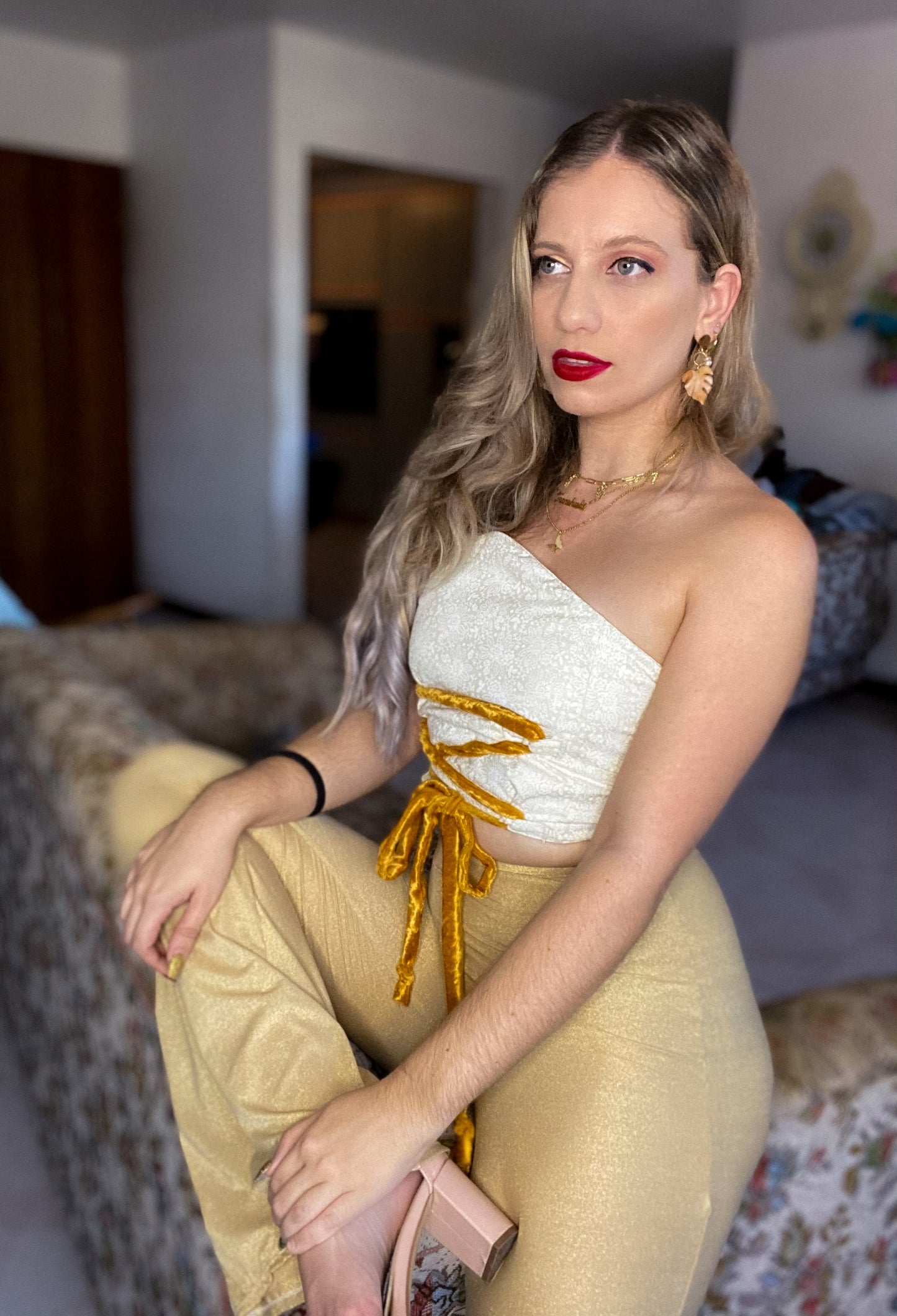 Snowball Crop Top (Xsmall- medium)