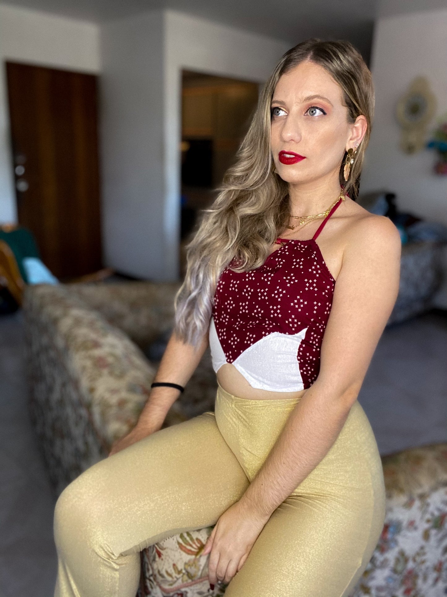 Starry Xmas Crop Top