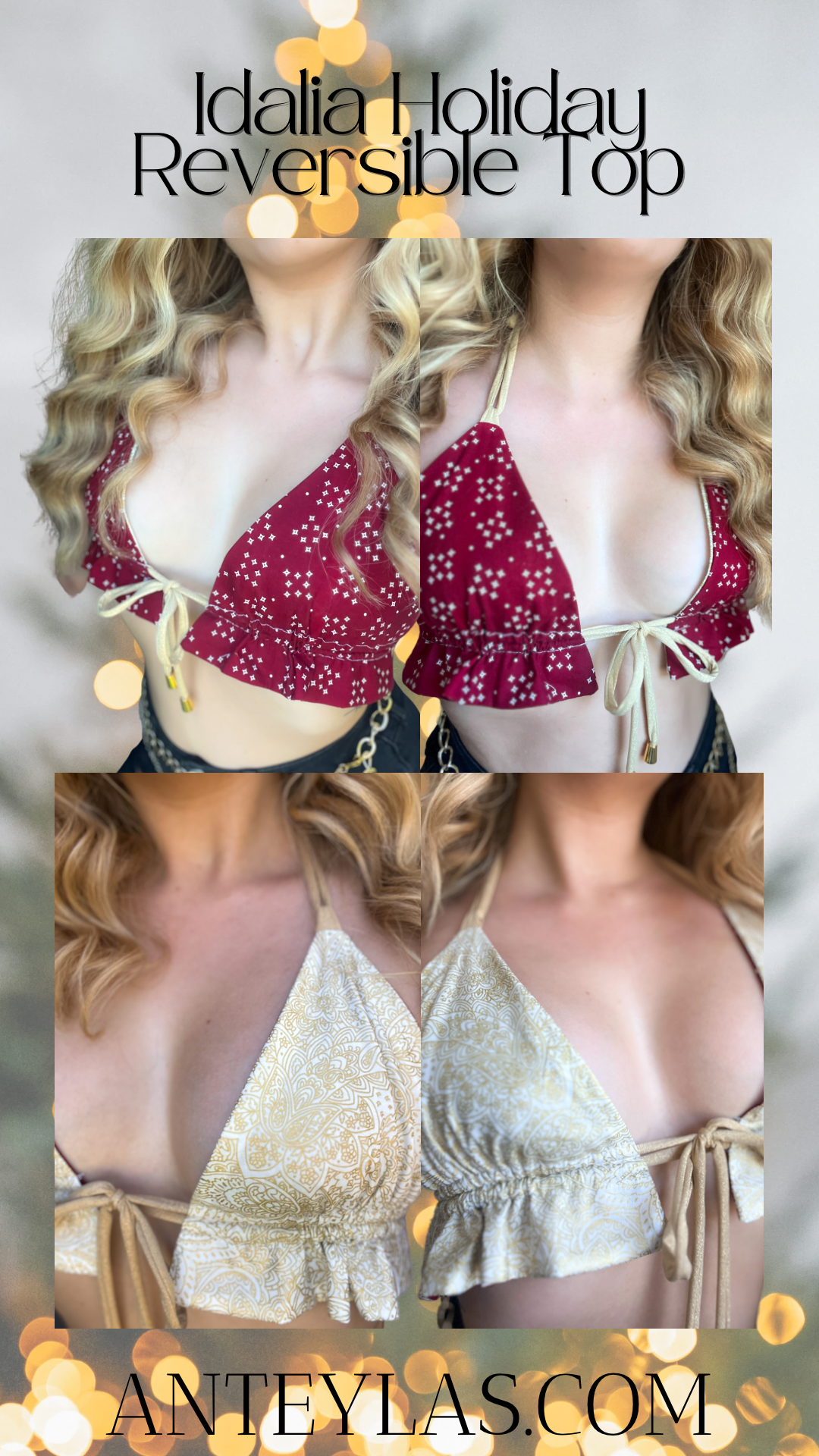 Idalia Holiday Reversible Top