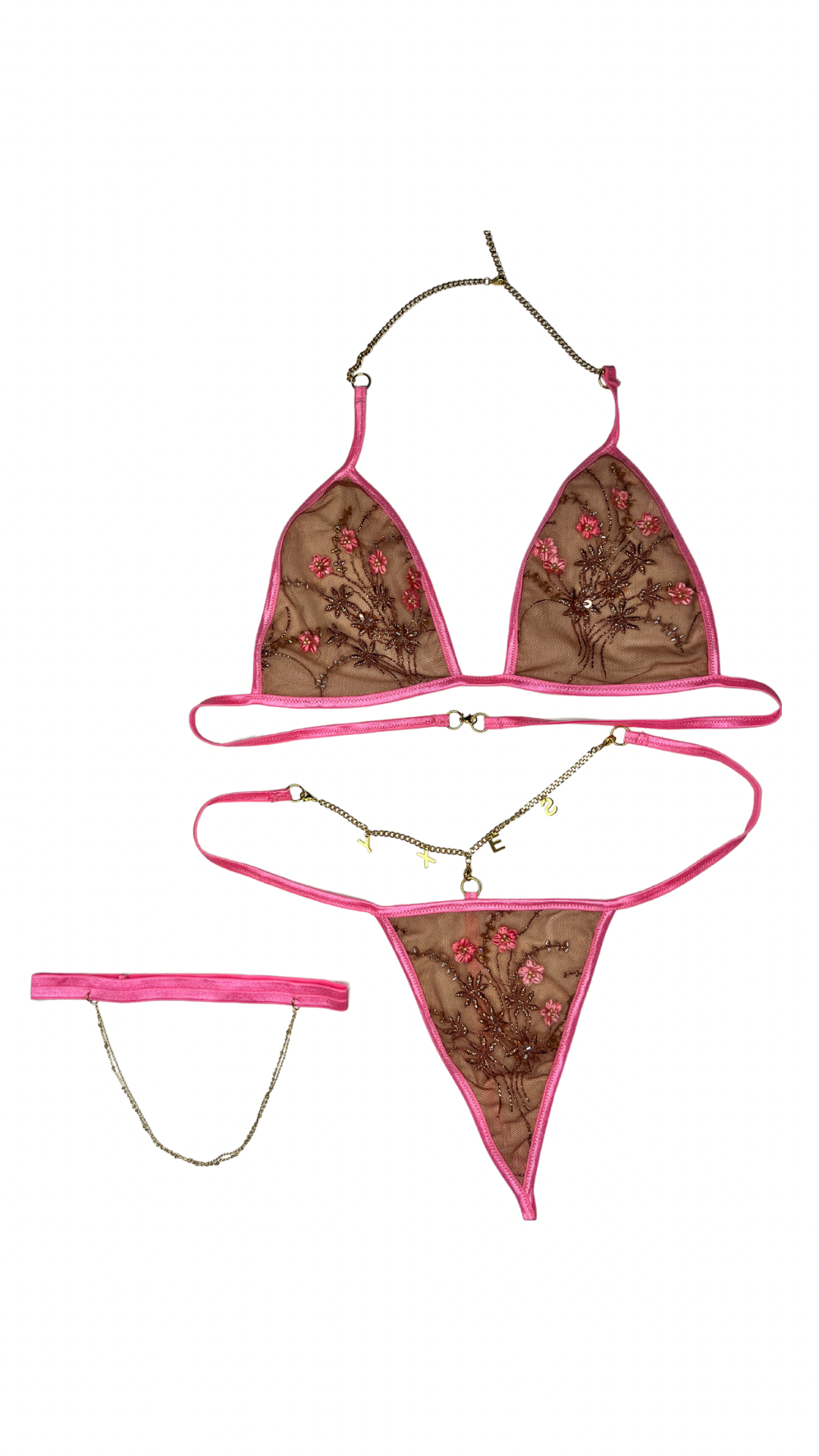 Fiora Lingerie and Leg Chain Set