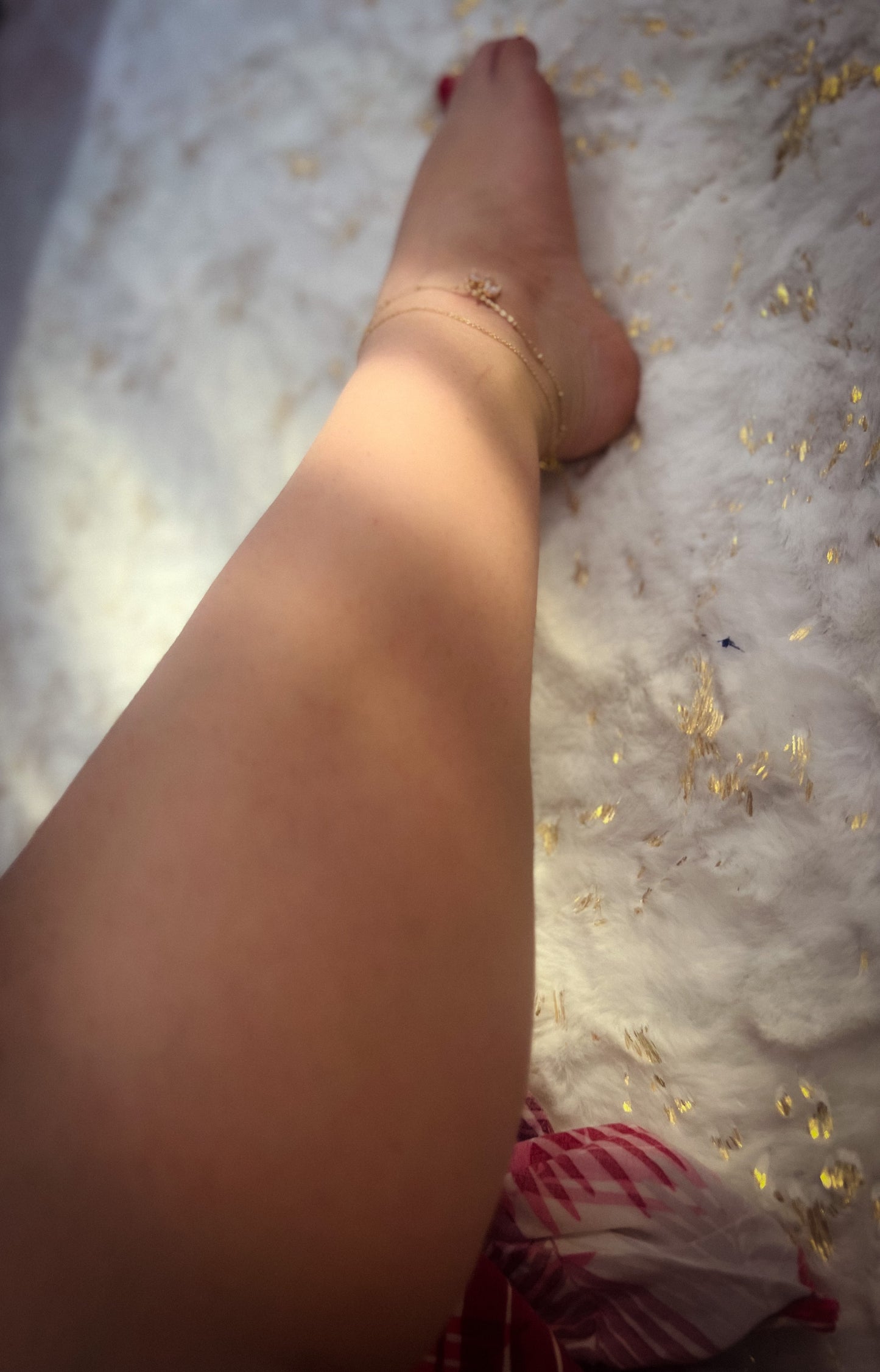 Iris ankle chain Body Jewerly 18k gold and stainless steel