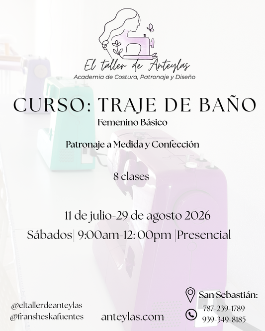 Traje de Baño Básico Femenino: Patronaje a Medida y Confección
