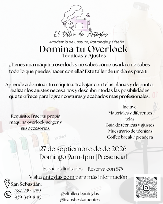Taller de un dia: Domina tu Overlock | Técnicas y Ajustes