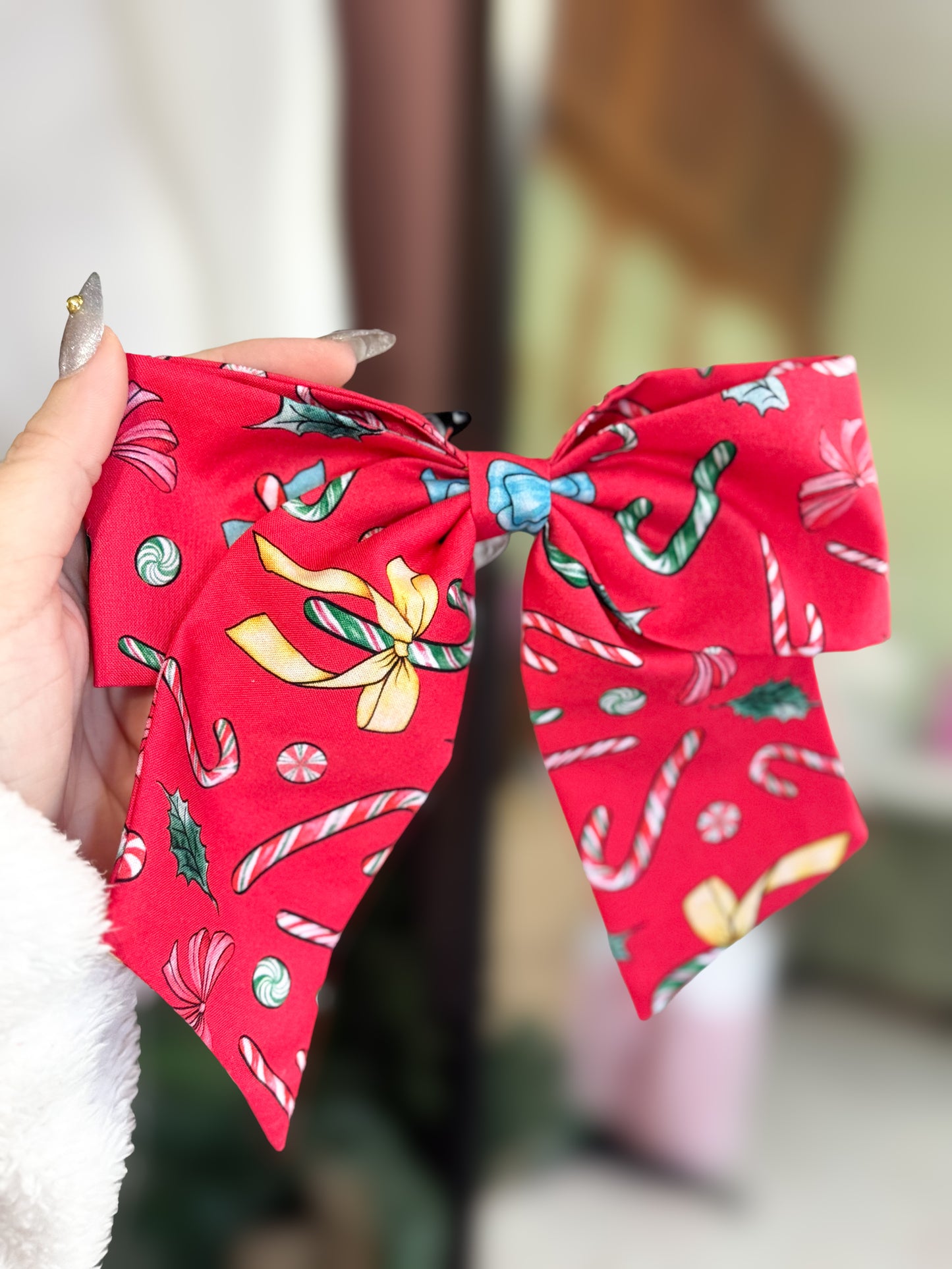 Big French Bow Hair Clip Stella Exclusive Christmas Collection by Anteylas