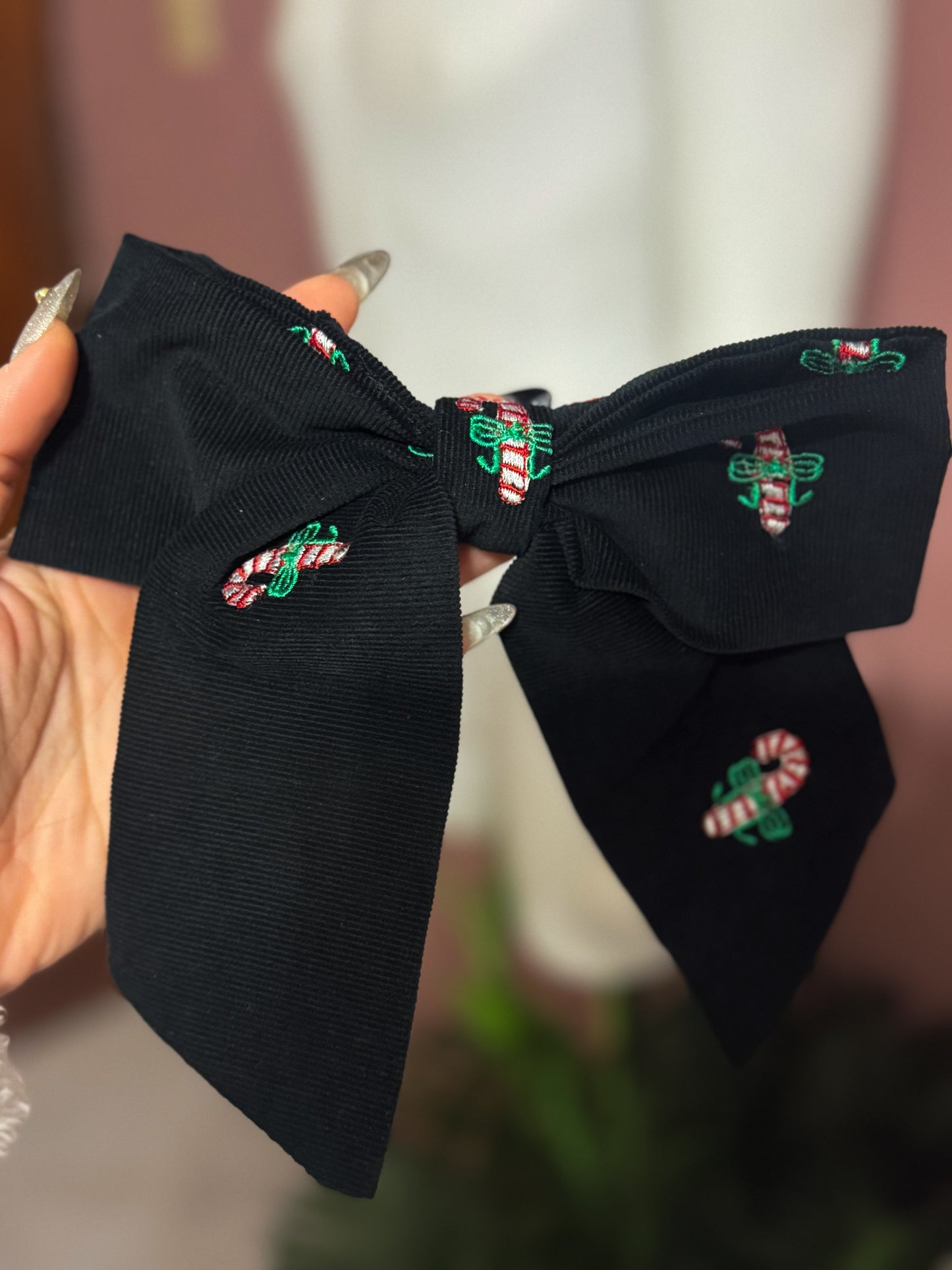 Big French Bow Hair Clip Stella Exclusive Christmas Collection by Anteylas