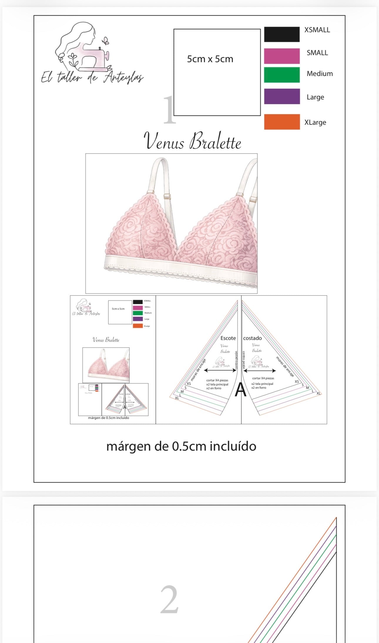 Patrón Digital Venus Bralette