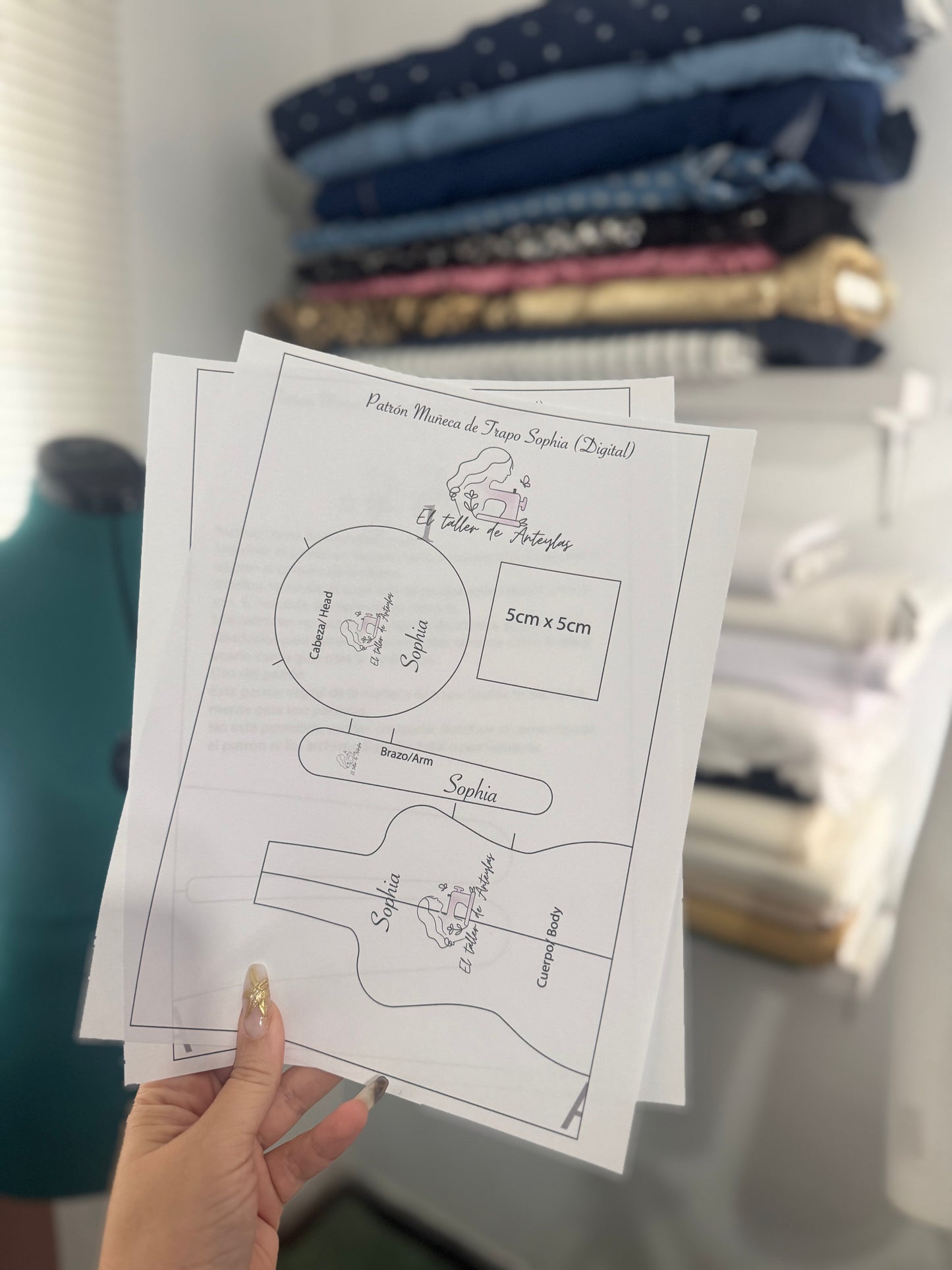 Patrón Digital Muñeca de Trapo Sophia