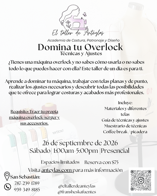 Taller de un dia: Domina tu Overlock | Técnicas y Ajustes