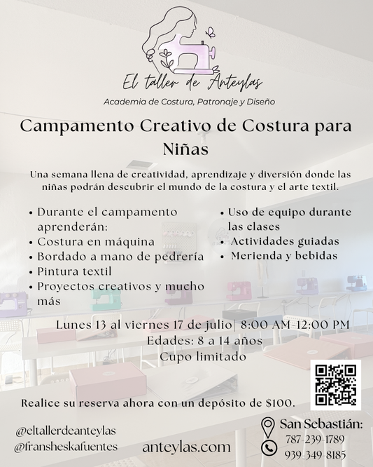 Campamento Creativo de Costura para Niñas