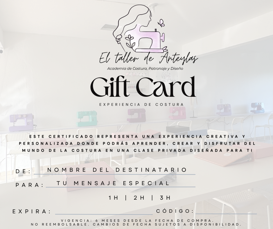🎁 Experiencia de Costura | Gift Card