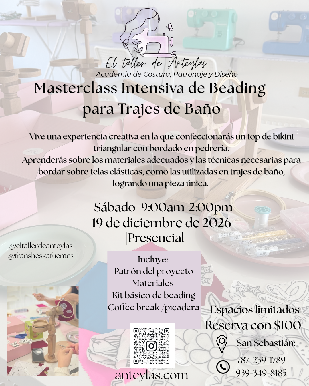 Masterclass Intensiva de Beading  para Trajes de Baño DICIEMBRE