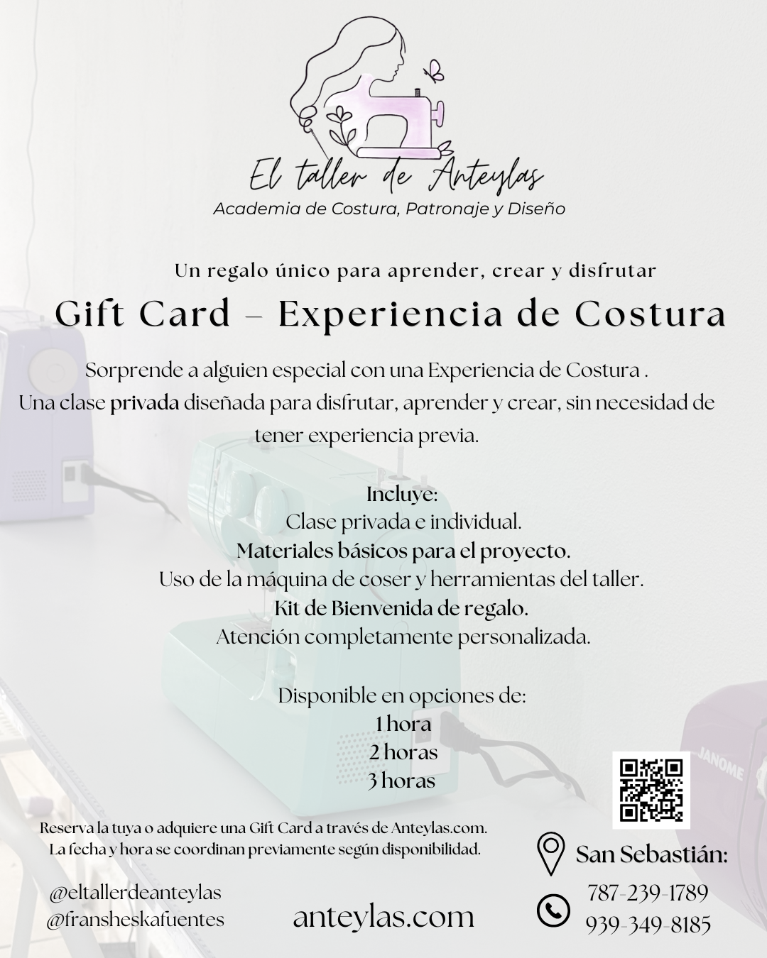 🎁 Experiencia de Costura | Gift Card
