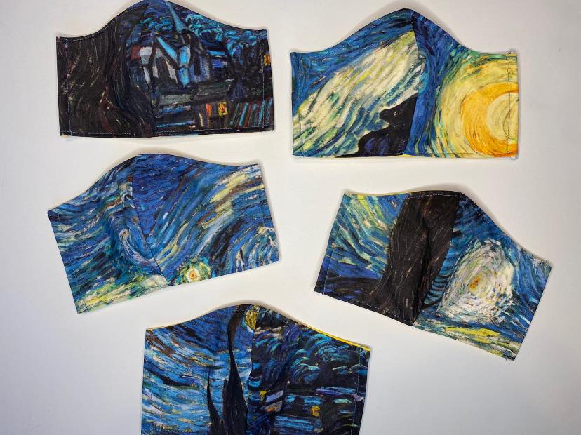 Vincent Van Gogh The Starry night Face Mask