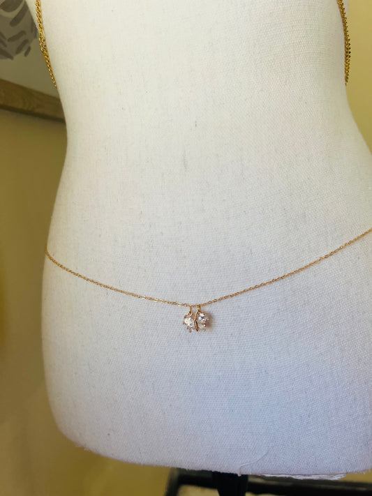 Chleo waist/ hips Rose Gold Body Jewerly stainless steel and zirconia